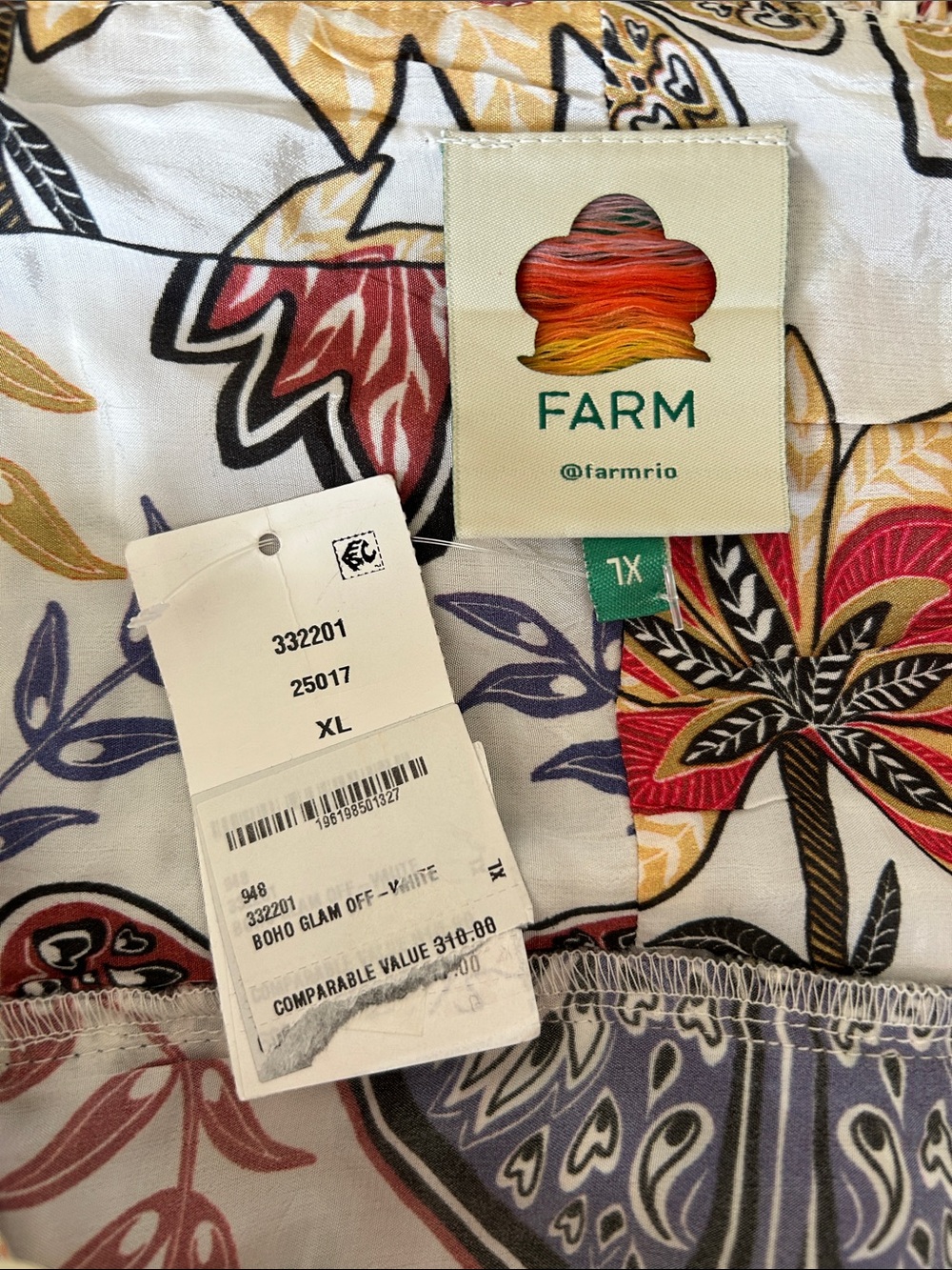 FARM Rio Boho Glam Floral Sundress NWT Size XL - Picture 8 of 10